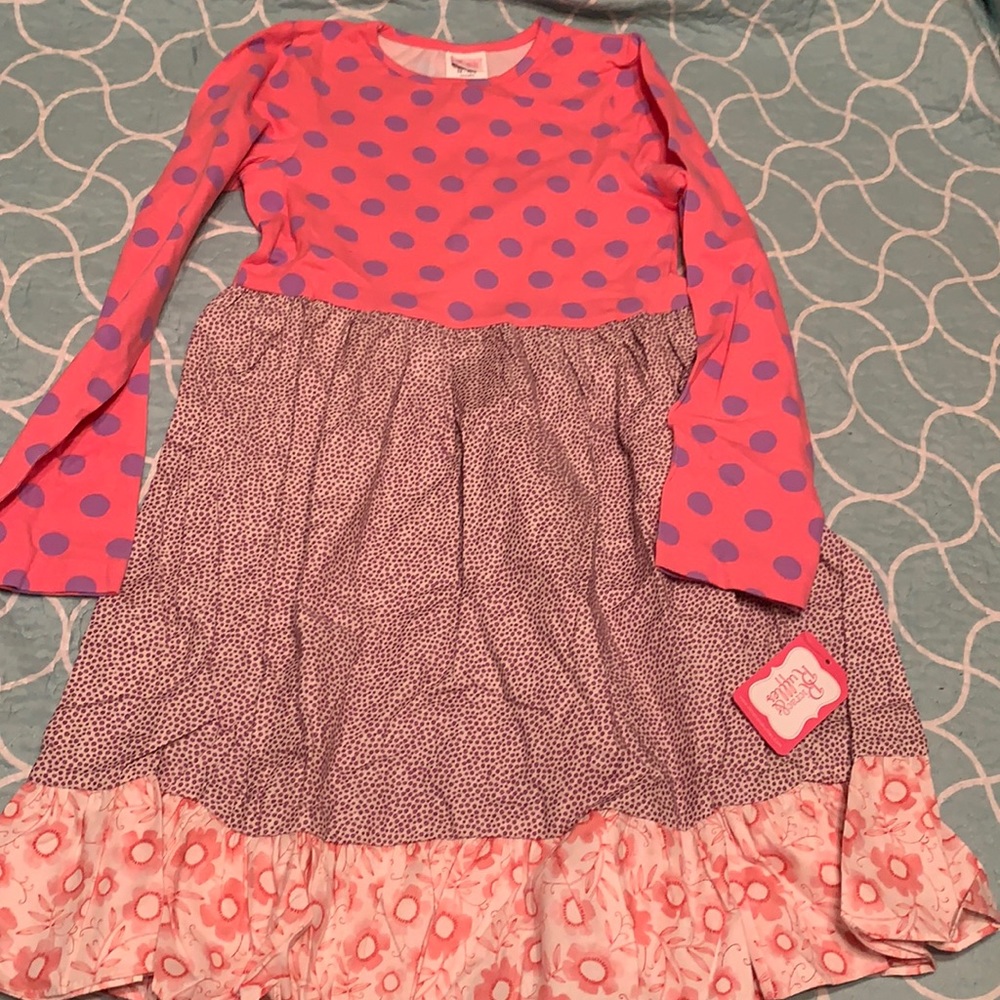 RicRac and Ruffles dress girls size 10 NWT